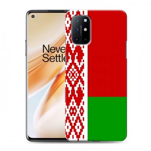Дизайнерский пластиковый чехол для OnePlus 8T Флаг Белоруссии