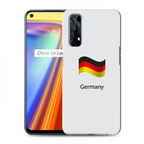 Дизайнерский силиконовый с усиленными углами чехол для Realme 7 Флаг Германии