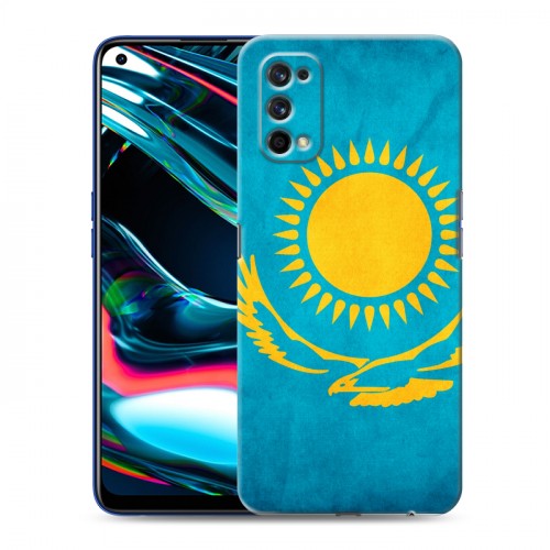 Дизайнерский силиконовый с усиленными углами чехол для Realme 7 Pro Флаг Казахстана