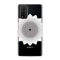 Полупрозрачный дизайнерский пластиковый чехол для Huawei Honor 10X Lite Прозрачные мандалы