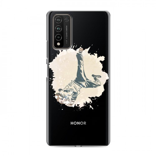 Полупрозрачный дизайнерский пластиковый чехол для Huawei Honor 10X Lite Прозрачное SWAG