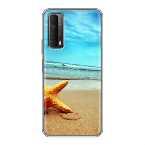 Дизайнерский силиконовый чехол для Huawei P Smart (2021) пляж