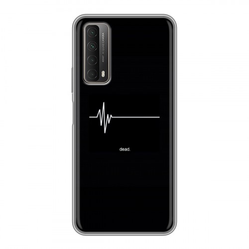 Дизайнерский силиконовый чехол для Huawei P Smart (2021) Черно и кратко