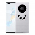 Полупрозрачный дизайнерский силиконовый с усиленными углами чехол для Huawei Mate 40 Pro Прозрачные панды - смайлики