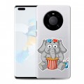 Полупрозрачный дизайнерский пластиковый чехол для Huawei Mate 40 Pro Прозрачные слоны