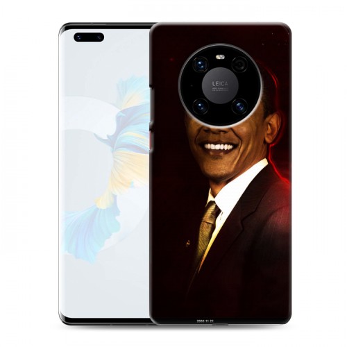 Дизайнерский силиконовый с усиленными углами чехол для Huawei Mate 40 Pro Барак Обама