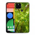 Дизайнерский пластиковый чехол для Google Pixel 5 лес