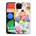 Дизайнерский пластиковый чехол для Google Pixel 5 Романтик цветы