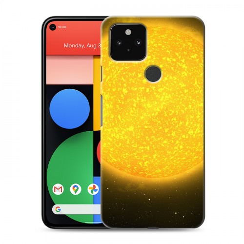 Дизайнерский пластиковый чехол для Google Pixel 5 Солнце