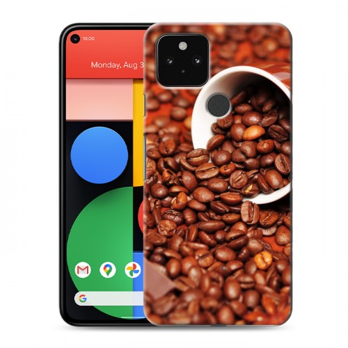 Дизайнерский пластиковый чехол для Google Pixel 5 кофе текстуры