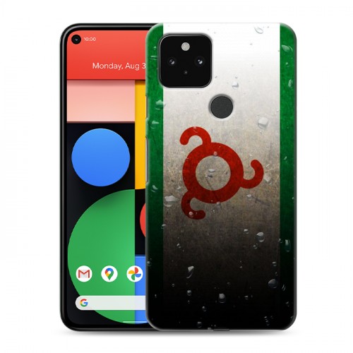 Дизайнерский пластиковый чехол для Google Pixel 5 Флаг Ингушетии