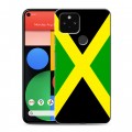 Дизайнерский пластиковый чехол для Google Pixel 5 Флаг Ямайки
