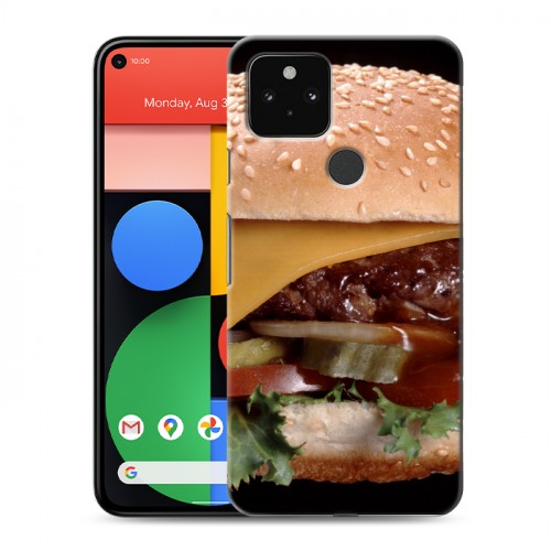 Дизайнерский пластиковый чехол для Google Pixel 5 Бургеры