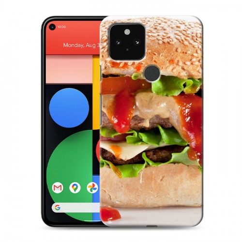 Дизайнерский пластиковый чехол для Google Pixel 5 Бургеры