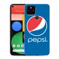 Дизайнерский пластиковый чехол для Google Pixel 5 Pepsi