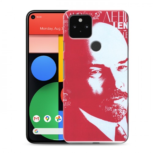 Дизайнерский пластиковый чехол для Google Pixel 5 Владимир Ленин