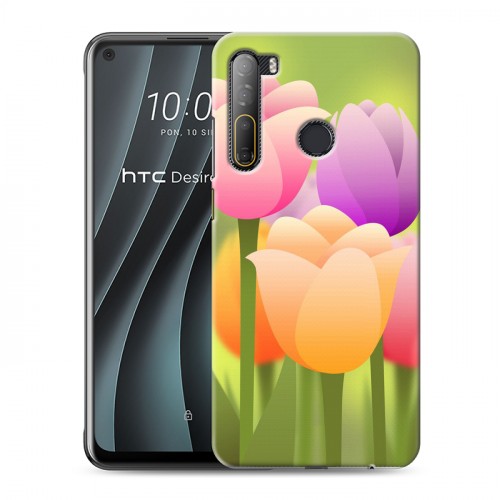Дизайнерский силиконовый чехол для HTC Desire 20 Pro Романтик цветы