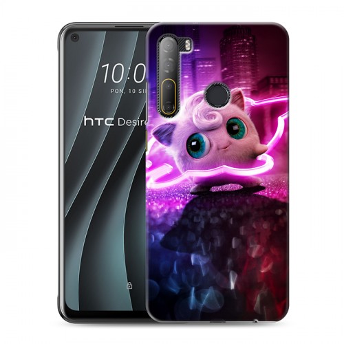 Дизайнерский силиконовый чехол для HTC Desire 20 Pro Покемон. Детектив Пикачу
