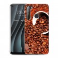 Дизайнерский силиконовый чехол для HTC Desire 20 Pro кофе текстуры