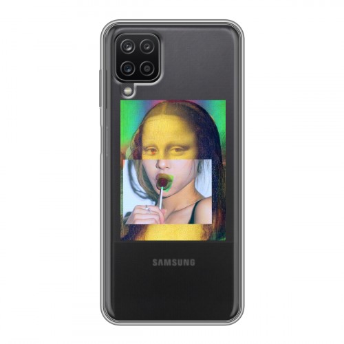 Полупрозрачный дизайнерский пластиковый чехол для Samsung Galaxy A12 Мона Лиза