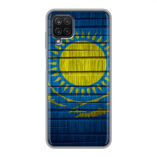 Дизайнерский силиконовый чехол для Samsung Galaxy A12 Флаг Казахстана