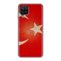 Дизайнерский силиконовый с усиленными углами чехол для Samsung Galaxy A12 Флаг Турции