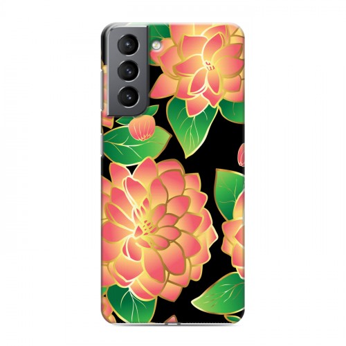 Дизайнерский пластиковый чехол для Samsung Galaxy S21 Люксовые цветы