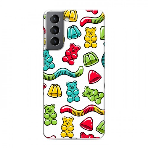 Дизайнерский пластиковый чехол для Samsung Galaxy S21 Сладости