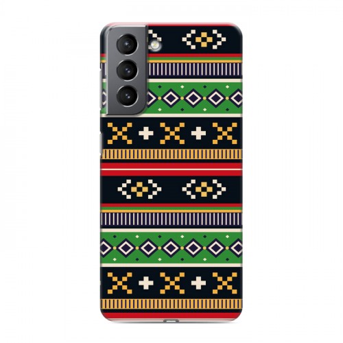 Дизайнерский пластиковый чехол для Samsung Galaxy S21 Этнические мотивы