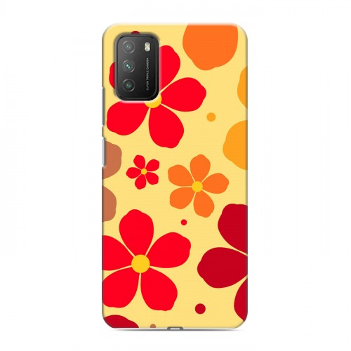 Дизайнерский пластиковый чехол для Xiaomi Poco M3 Бежевые цветы