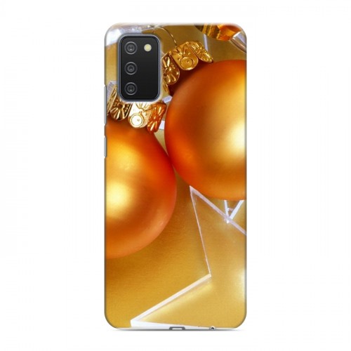 Дизайнерский пластиковый чехол для Samsung Galaxy A02s Новогодние шары
