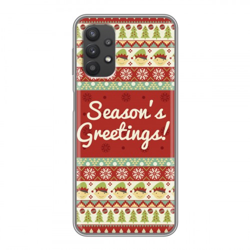 Дизайнерский силиконовый чехол для Samsung Galaxy A32 Рождественный ацтек
