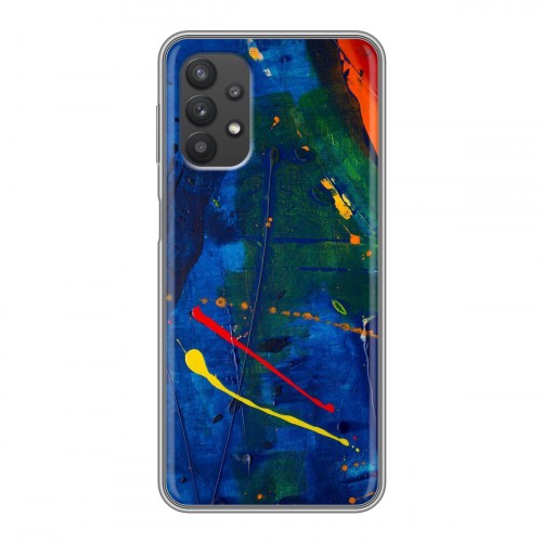 Дизайнерский силиконовый чехол для Samsung Galaxy A32 Мазки краски
