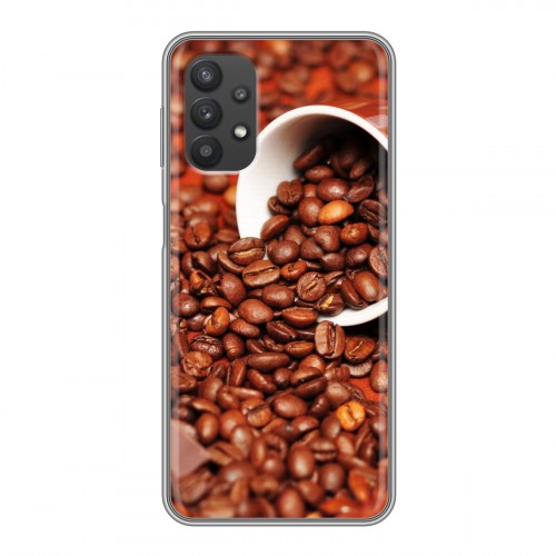 Дизайнерский силиконовый чехол для Samsung Galaxy A32 кофе текстуры