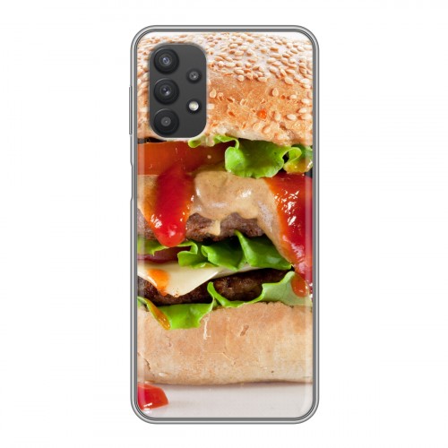 Дизайнерский силиконовый чехол для Samsung Galaxy A32 Бургеры