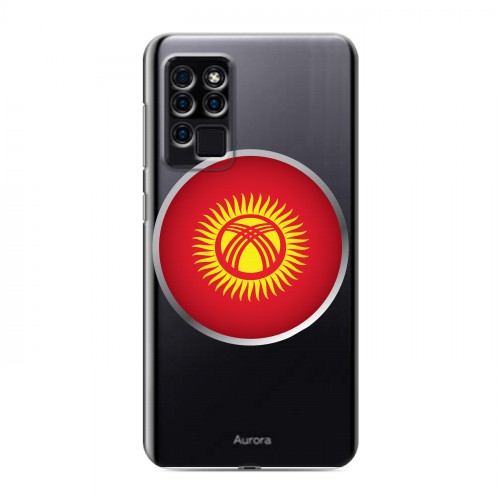 Полупрозрачный дизайнерский силиконовый чехол для BQ 6430L Aurora флаг Киргизии
