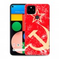 Дизайнерский силиконовый с усиленными углами чехол для Google Pixel 4a 5G Флаг СССР 