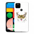 Полупрозрачный дизайнерский пластиковый чехол для Google Pixel 4a 5G Прозрачные кошки