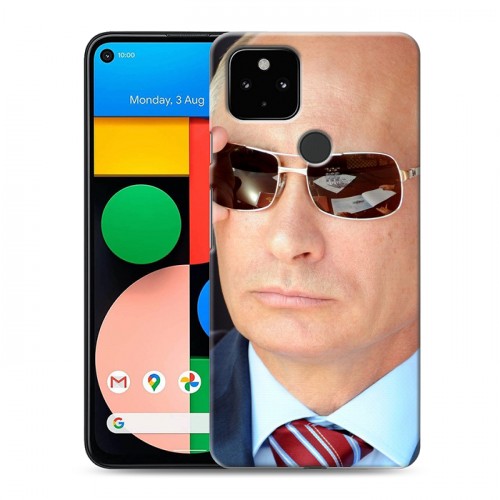Дизайнерский силиконовый с усиленными углами чехол для Google Pixel 4a 5G В.В.Путин