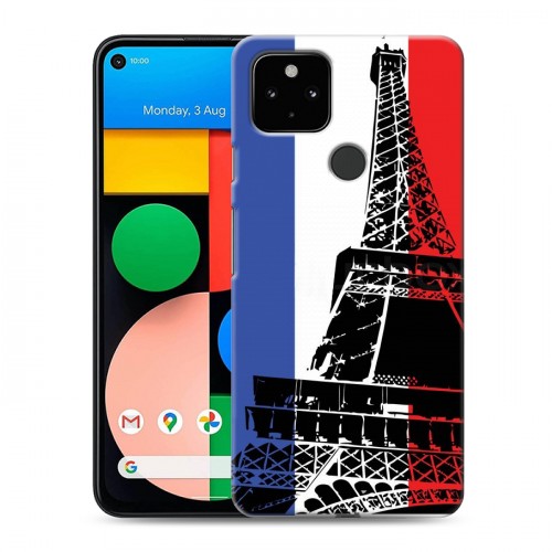 Дизайнерский пластиковый чехол для Google Pixel 4a 5G Флаг Франции