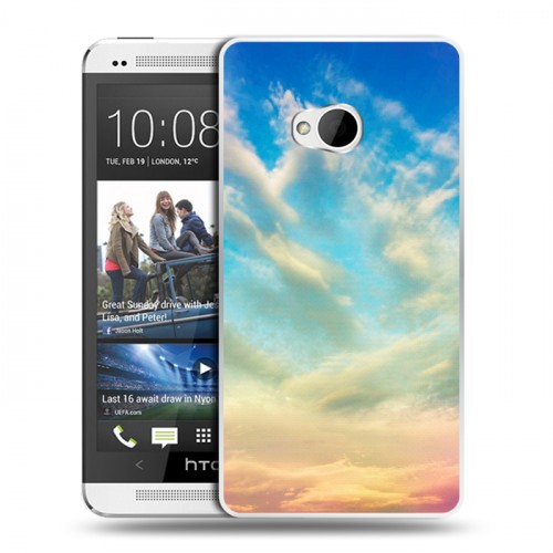 Дизайнерский пластиковый чехол для HTC One (M7) Dual SIM Небо