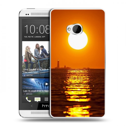 Дизайнерский пластиковый чехол для HTC One (M7) Dual SIM Закат