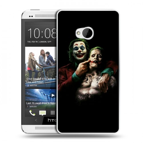 Дизайнерский пластиковый чехол для HTC One (M7) Dual SIM Джокер