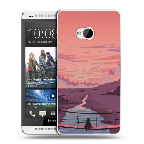 Дизайнерский пластиковый чехол для HTC One (M7) Dual SIM Романтика путешествий