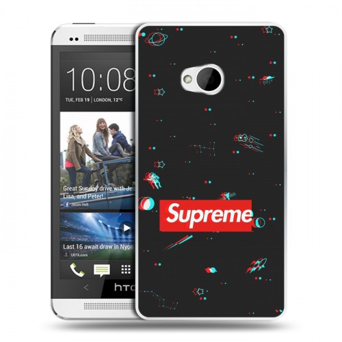 Дизайнерский пластиковый чехол для HTC One (M7) Dual SIM Супер стиль