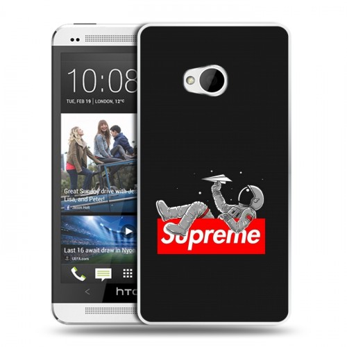 Дизайнерский пластиковый чехол для HTC One (M7) Dual SIM Супер стиль