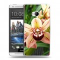 Дизайнерский пластиковый чехол для HTC One (M7) Dual SIM Орхидеи