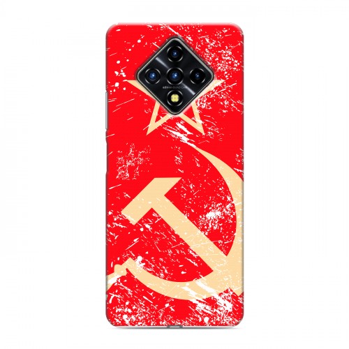 Дизайнерский силиконовый с усиленными углами чехол для Infinix Zero 8 Флаг СССР 