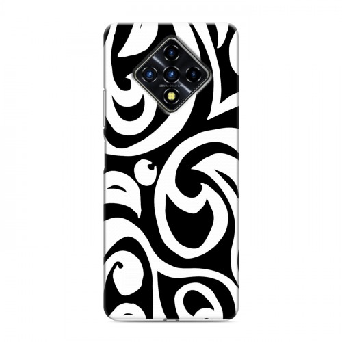Дизайнерский силиконовый с усиленными углами чехол для Infinix Zero 8 Черно-белые фантазии