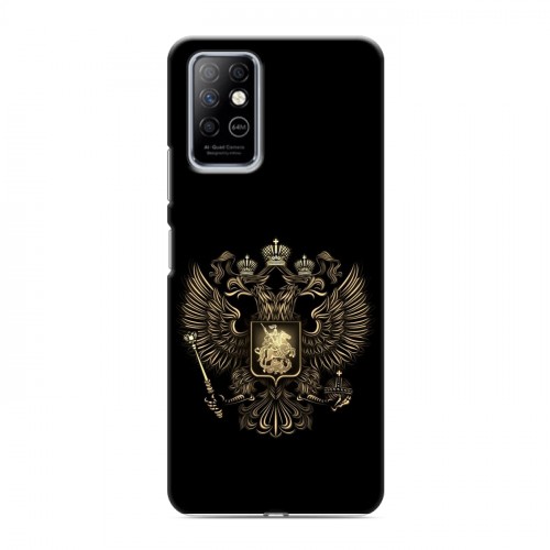 Дизайнерский пластиковый чехол для Infinix Note 8 герб России золотой